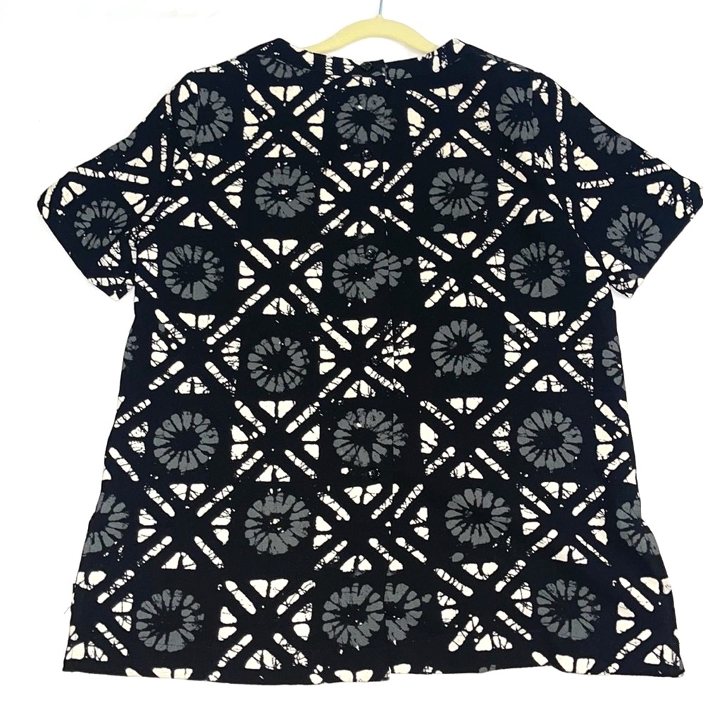Madewell Button Back Batik Grid Blouse - image 3